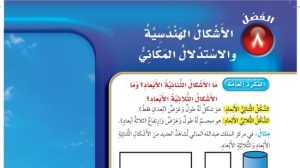حل الفصل الثامن الاشكال الهندسية والاستدلال المكاني رياضيات رابع ابتدائي ف2