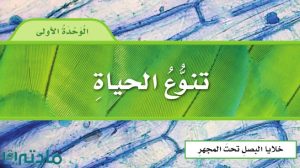 حل الوحدة الاولى تنوع الحياة علوم سادس ابتدائي ف1