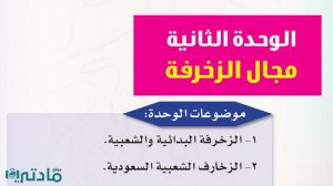 حل الوحدة الثانية مجال الزخرفة تربية فنية ثالث ابتدائي ف1 1447