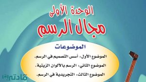 حل الوحدة الاولى مجال الرسم تربية فنية سادس ابتدائي ف1