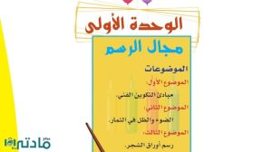 حل الوحدة الاولى مجال الرسم تربية فنية رابع ابتدائي ف1