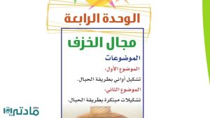 حل الوحدة الرابعة مجال الخزف تربية فنية رابع ابتدائي ف1